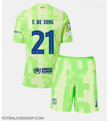 Barcelona Frenkie de Jong #21 Dětské Alternativní Dres 2024-25 Krátký Rukáv (+ trenýrky)